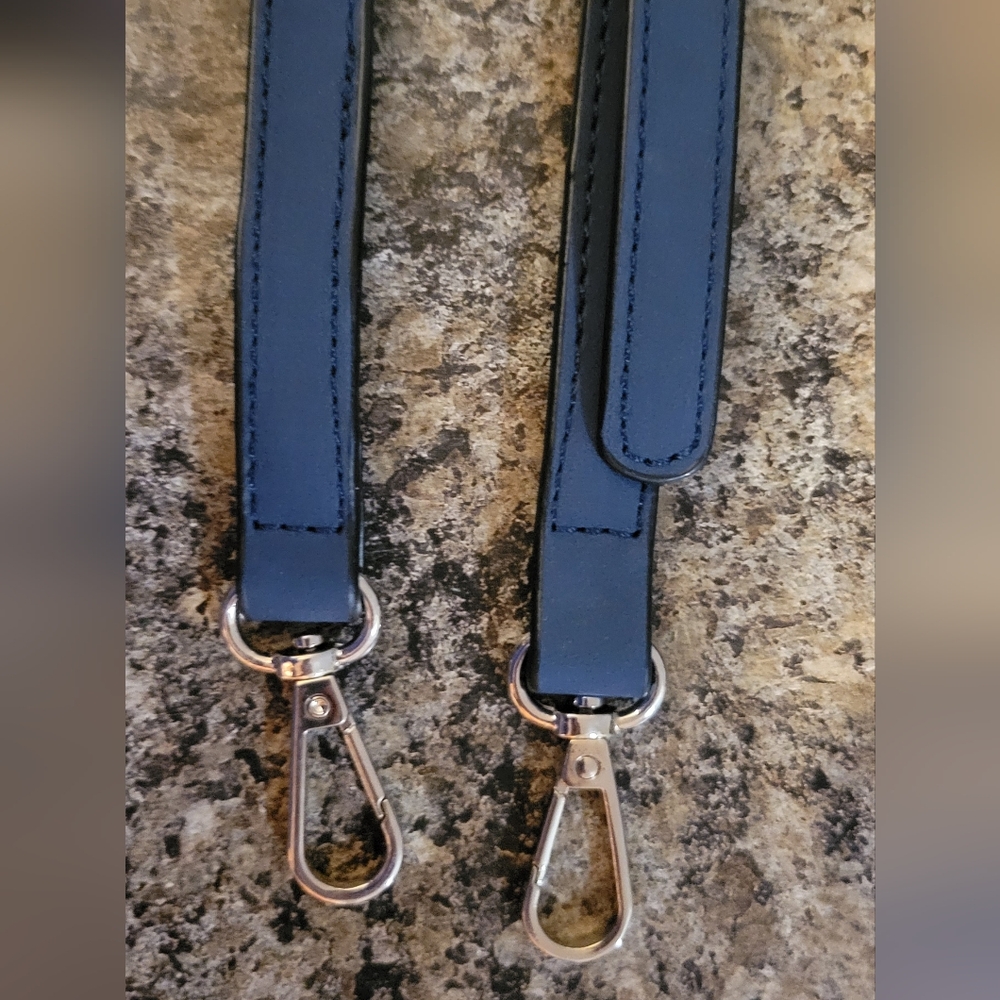 Navy Blue K. Carroll Vegan Suede Adjustable Purse Strap